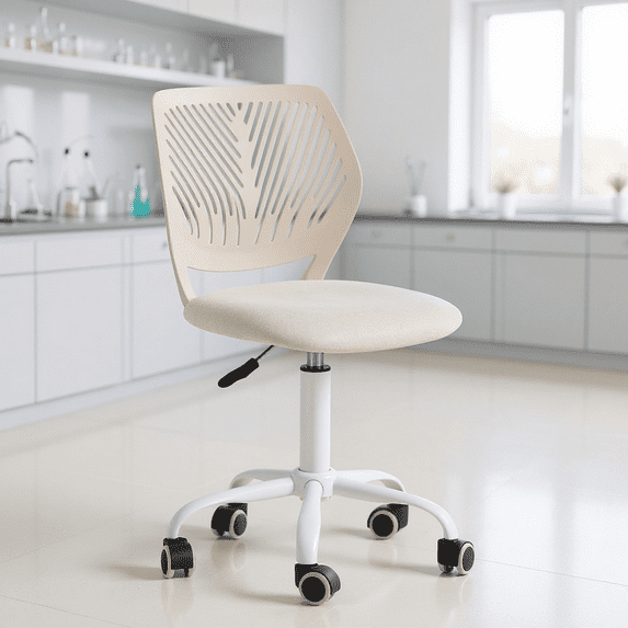 Homy Casa Ergonomic Sampling Stool Adjustable Swivel with Height Control and Rolling Base for Laboratory Research Testing and Clinical Workspaces