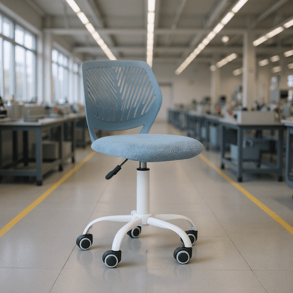 Homy Casa Factory Assembly Stool Ergonomic Adjustable Drafting Chair with Swivel Casters and Footrest for Production Lines Workshops and Industrial Workspaces
