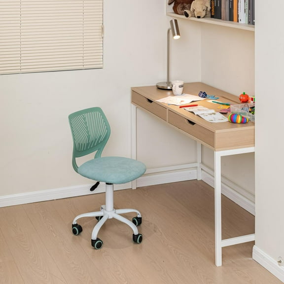 Homy Casa Folding Desk Chair with Adjustable Height, 360° Swivel and Compact Design for Small Space, Home Office and Study Room