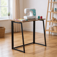thumbnail image 1 of Homy Casa Folding Sewing Table for Small Spaces, Portable Craft & Sewing Workstation, Vintage, 1 of 8