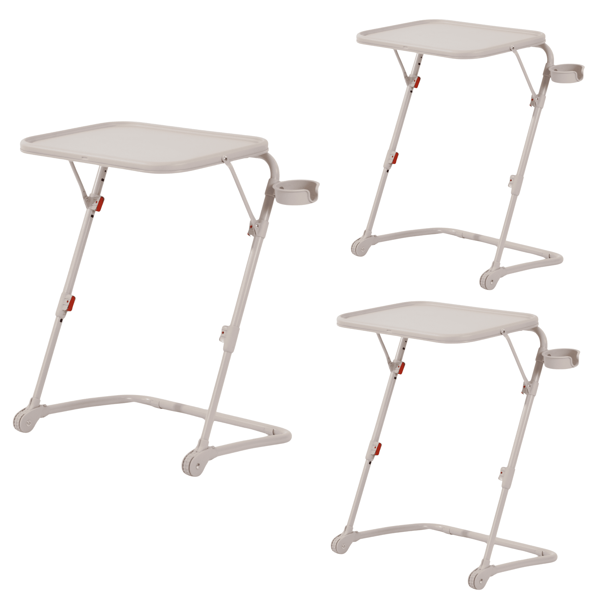 Homy Casa Folding TV Tray Table with Cup Holder, Adjustable Snack Table ...