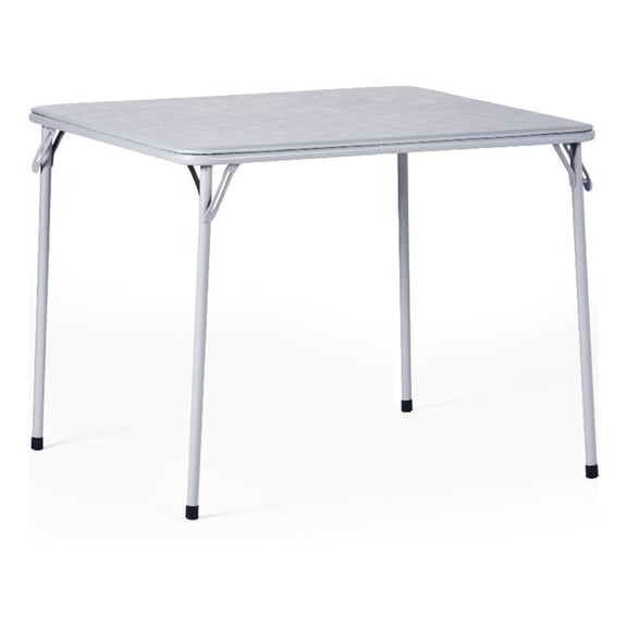 Homy Casa Gray Folding Table with Steel Frame Portable Durable