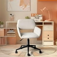 thumbnail image 1 of Homy Casa Chair Teen Task Chair, Upholstered Office Chairs for Girls Women Vanity Study Room Home, Beige, 1 of 8