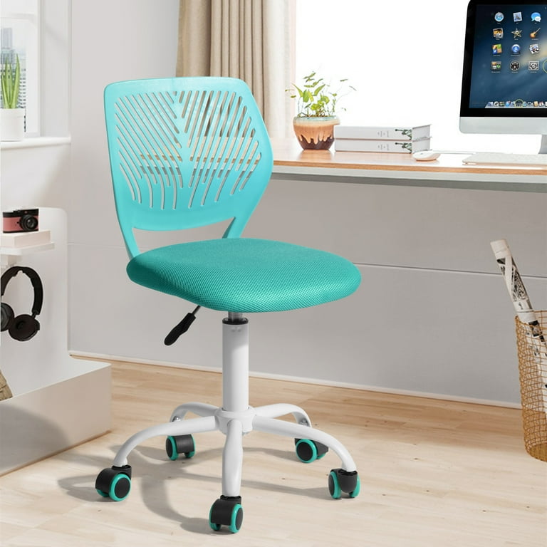 Homy Casa Kids Desk Chair Height Adjustable Small Study Computer Task Chair for Student Children Teens with Wheels Turquoise