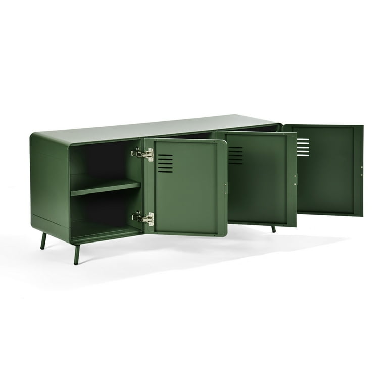 Homy Casa Metal Storage Locker Cabinet with Shelves, 3-door TV