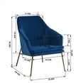 thumbnail image 1 of Homy Casa Mid-Century Modern Frosted Velvet Accent Chair - 7'9" x 10'10" Blue, 1 of 5