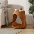 thumbnail image 1 of Homy Casa Modern Accent Side Table, Small Wood-Look End Table with Storage for Living Room, Brown, 1 of 8