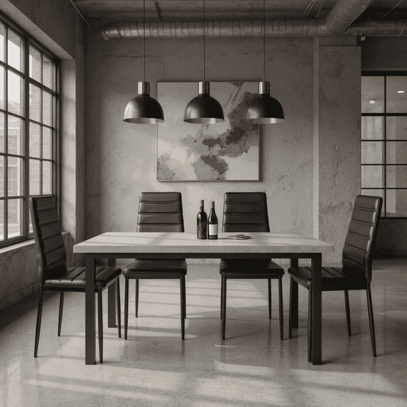 Homy Casa Modern Black PVC Leather Dining Chairs Set of 4, for Kitchen or Dining Room