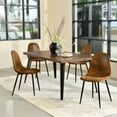 thumbnail image 1 of Homy Casa Modern Stools Set of 4  Home Office Outdoor, Suede Brown, 1 of 6