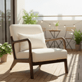 thumbnail image 1 of Homy Casa Modern Upholstered Armchair with Solid Wood, Accent Lounge Chair for Living Room, Balcony, 1 of 5