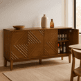 thumbnail image 1 of Homy Casa Modern Wood Sideboard Buffet Cabinet for Dining Room, Liquor Storage, Walnut, 1 of 9