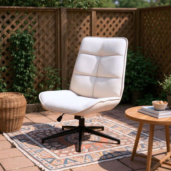 Homy Casa Armchairs & Accent Chairs, Adult Patio Chair with Adjustable Height,Outdoor Relax, Beige