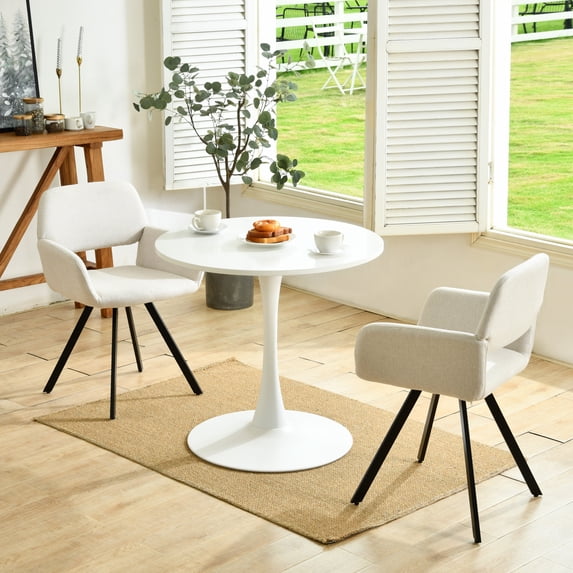 Homy Casa Reception Chairs Set of 2 Swivel Office Reception Guest Chair with Padded Arms for Conference Reception Lobby, Beige