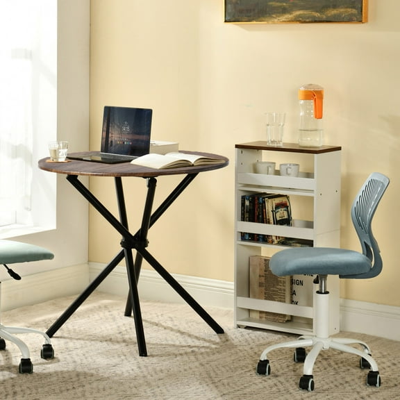 Homy Casa 31.5 Inch Small Writing Desk Compact Computer Table for Teen Study Home Office Desk, Walnut