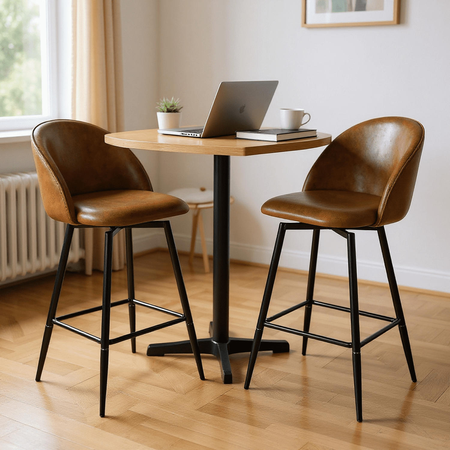 Homam Stool Rent Homy Casa Counter Kitchen Black Metal Bar Stools Set of 2, Retro Pub ...