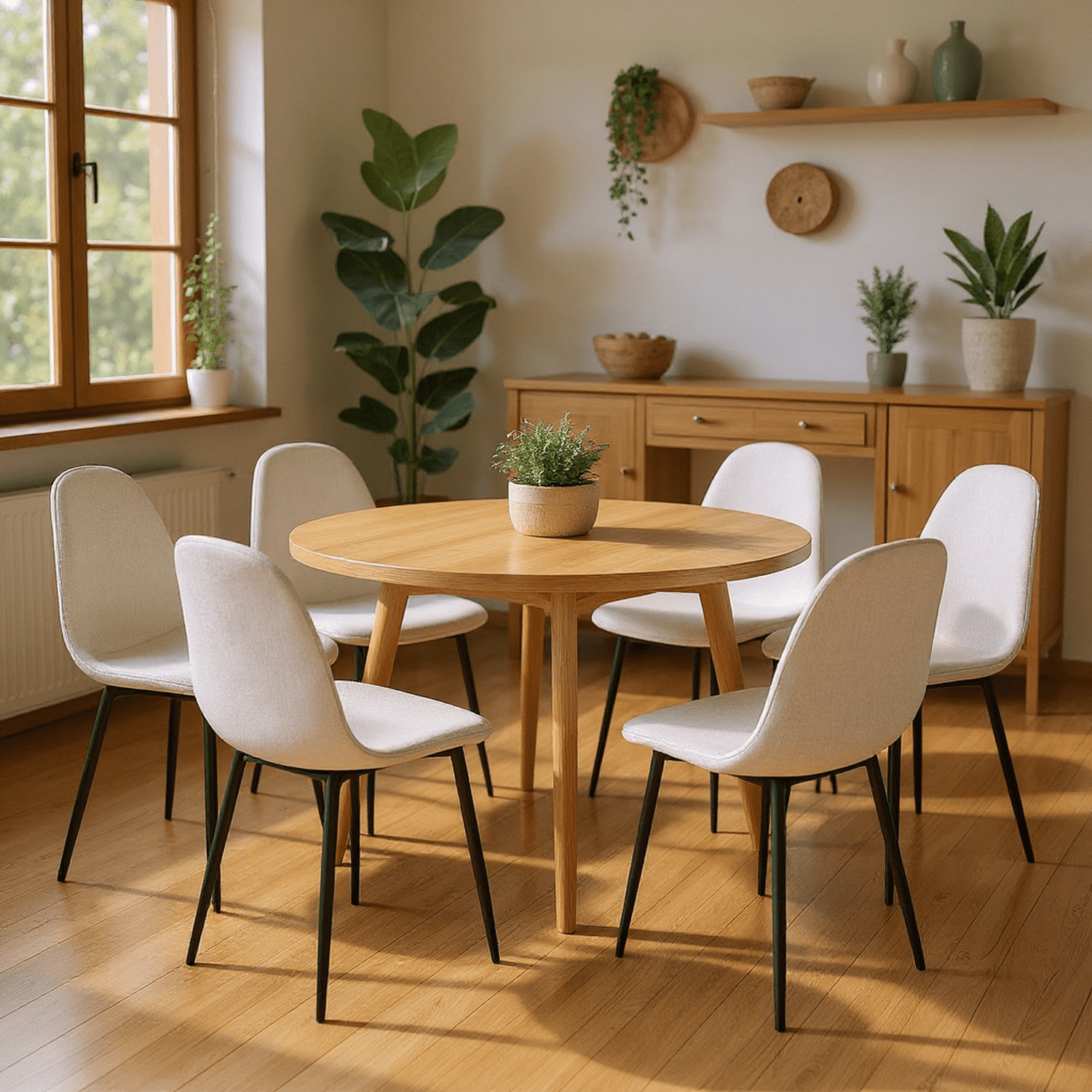 Homy Casa Set of 4 Eco Friendly Dining Chairs Modern Upholstered Side Chairs with Ergonomic Curved Back and Durable Metal Legs for Kitchen Dining Room and Living Room