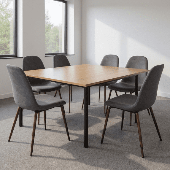 Homy Casa Set of 4 Modern Conference Chairs Upholstered Side Chairs with Ergonomic Curved Back and Sturdy Metal Legs for Business Meeting Room Office and Training Space
