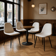 thumbnail image 1 of Homy Casa Set of 4 Modern Dining Chairs Upholstered Side Chairs with Ergonomic Curved Back and Durable Metal Legs for Café Coffee Shop Bistro and Restaurant, 1 of 6