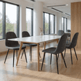 thumbnail image 1 of Homy Casa Set of 4 Modern Dining Chairs Upholstered Side Chairs with Ergonomic Curved Back and Sturdy Metal Legs for Office Dining Area Breakroom and Apartment, 1 of 6