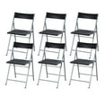 thumbnail image 1 of Homy Casa Set of 6 Folding Chair 15.4'' Lightweight Commercial Chair with Plastic Seat and Premium Steel Frame for Home Office Waiting Room Party Indoor Outdoor Events, Black, 1 of 9