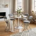 thumbnail image 1 of Homy Casa Set of 4 Folding Chairs with Backrest, Plush Padded Seat, Portable Metal Frame, 1 of 6