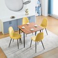 thumbnail image 1 of Homy Casa Set of 4 Upholstered Side Chair Dining Chairs for Kitchen, Yellow, 1 of 10