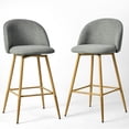 thumbnail image 1 of Homy Casa 26" Swivel Counter Height Bar Stools, Set of 2, Kitchen Island Chairs, Urban Grey, 1 of 9