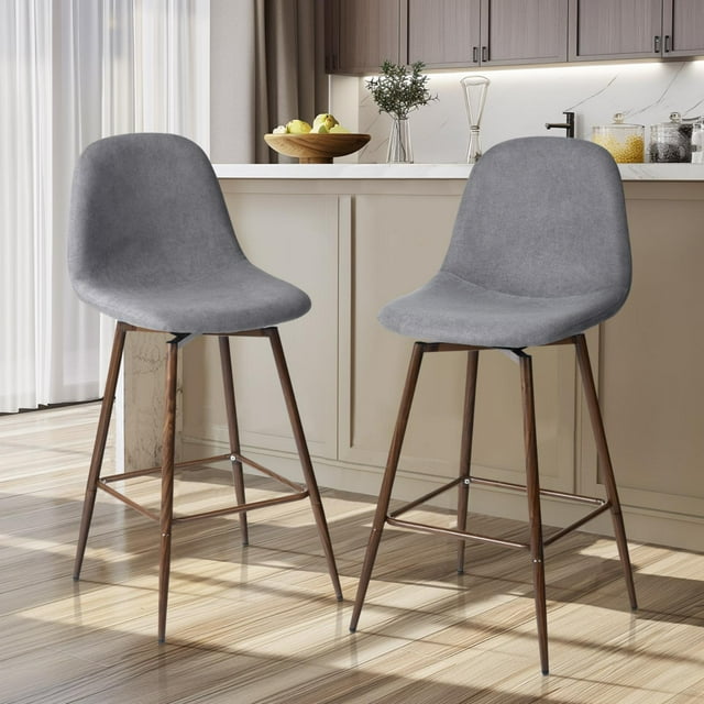 Homy Casa Swivel Counter Height Bar Stools Set of 2, 26 inch Modern