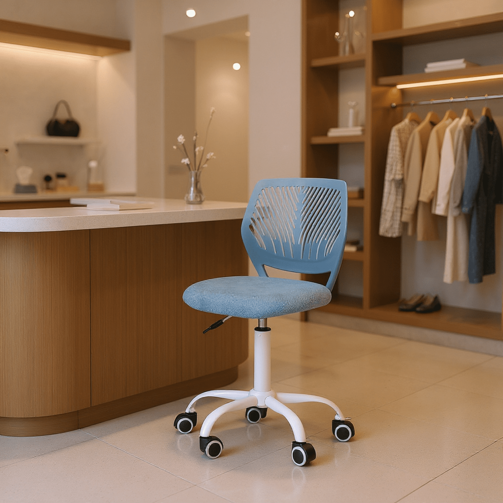 Homy Casa Swivel Reception Chair with Adjustable Height for Office ...