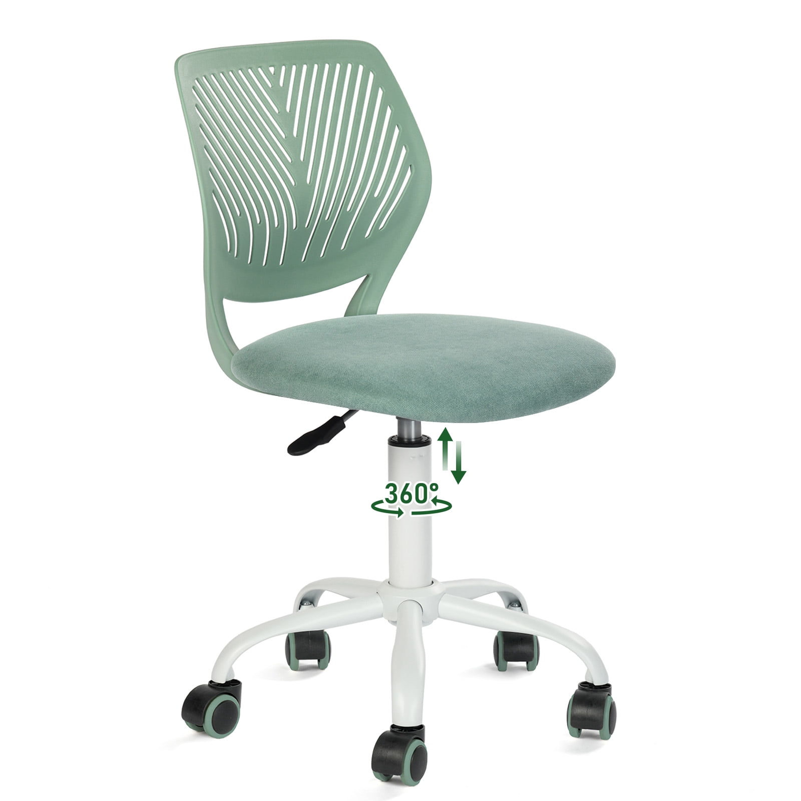 Homy Casa Cute Kids Chair Swivel Teen Task Chair with Soft Cushion for Study Aqua Green Walmart