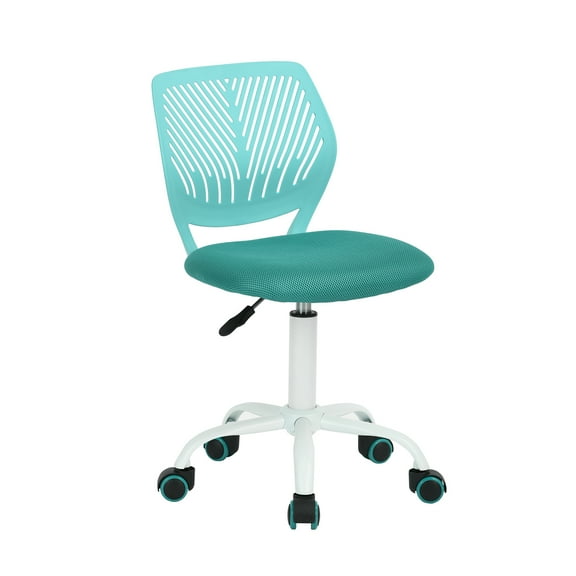 Homy Casa Kids & Teen Desk Chair, Armless Swivel Study Chair with Adjustable Height, Turquoise