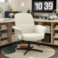 thumbnail image 1 of Homy Casa Teen Task Office Chair Leisure Chair Adjustable Height Wide Seat Home Office  Armchair, White, 1 of 12