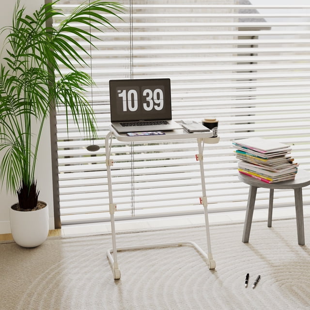 Homy Casa Adjustable Folding Writing Desk with Cup Holder and Foldable Design for Home Office, Study Room, and Small Spaces