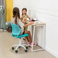 thumbnail image 1 of Homy Casa Teens Task Home Office Chair Ergonomic Small Cute Chair, Lumbar Support Breathable Mesh Seat for Student,Turquoise, 1 of 13
