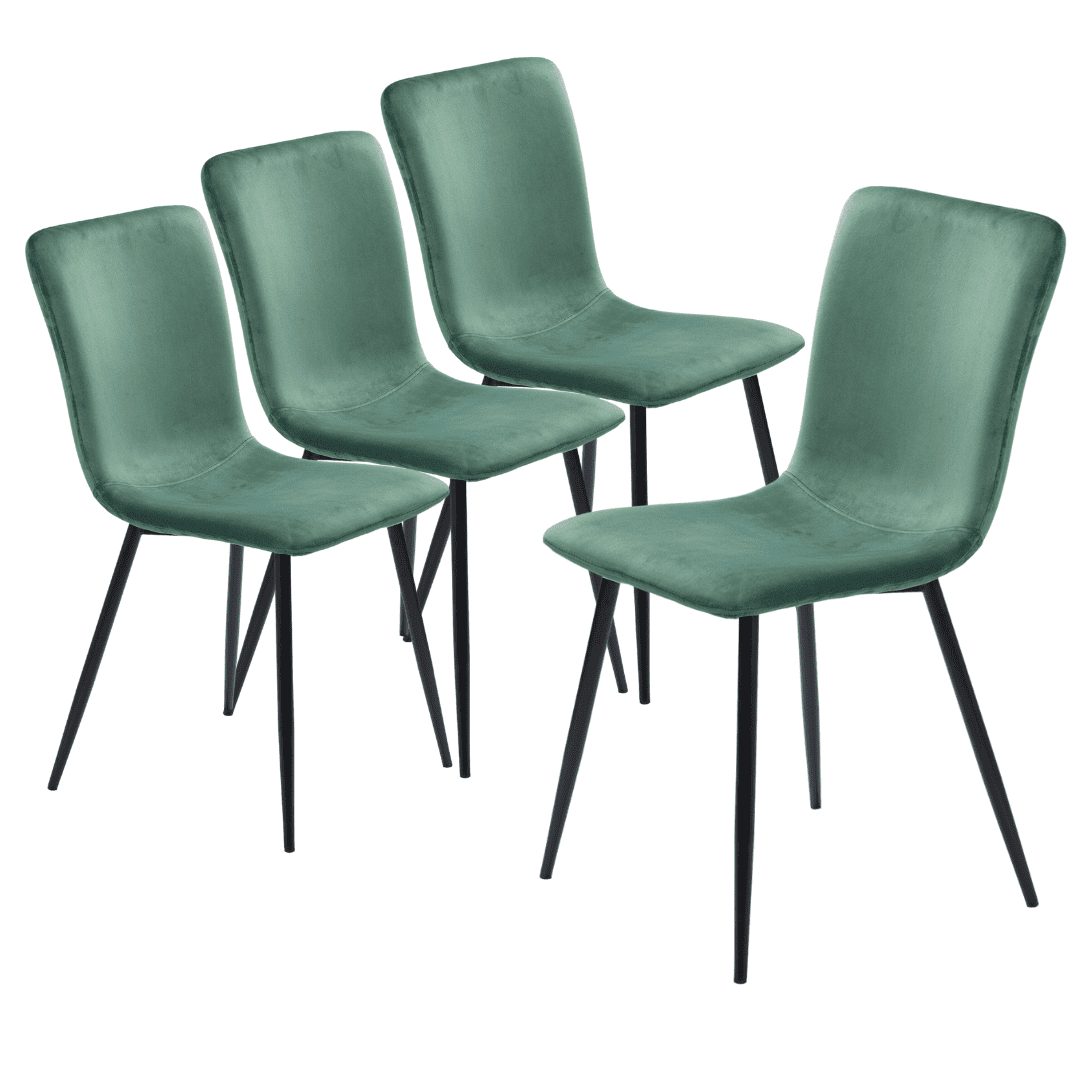 Homy Casa Upholstered Set of 4 Velvet Dining Chair Kitchen & Dining