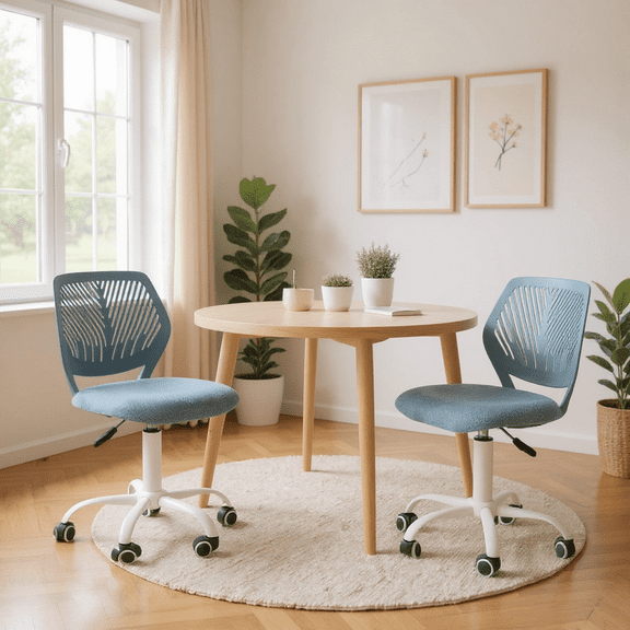 Homy Casa Conference Support Chair Ergonomic Adjustable Office Stool with Swivel Casters and Height Control for Home Meetings Study Rooms and Offices