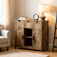 thumbnail image 1 of Homy Casa Vintage Storage Cabinet with Drawers and Shelves, Accent Cabinet for Living Room and Bedroom, 1 of 8