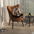 thumbnail image 1 of Homy Casa Waiting Room Guest Chair Office Reception Charis Lounge Charis for Living Room Bedroom, Brown, 1 of 8