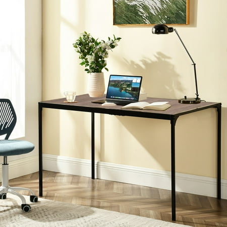 Homy Casa 47" Computer Desk for Home Office Workstation Bedroom, Espresso