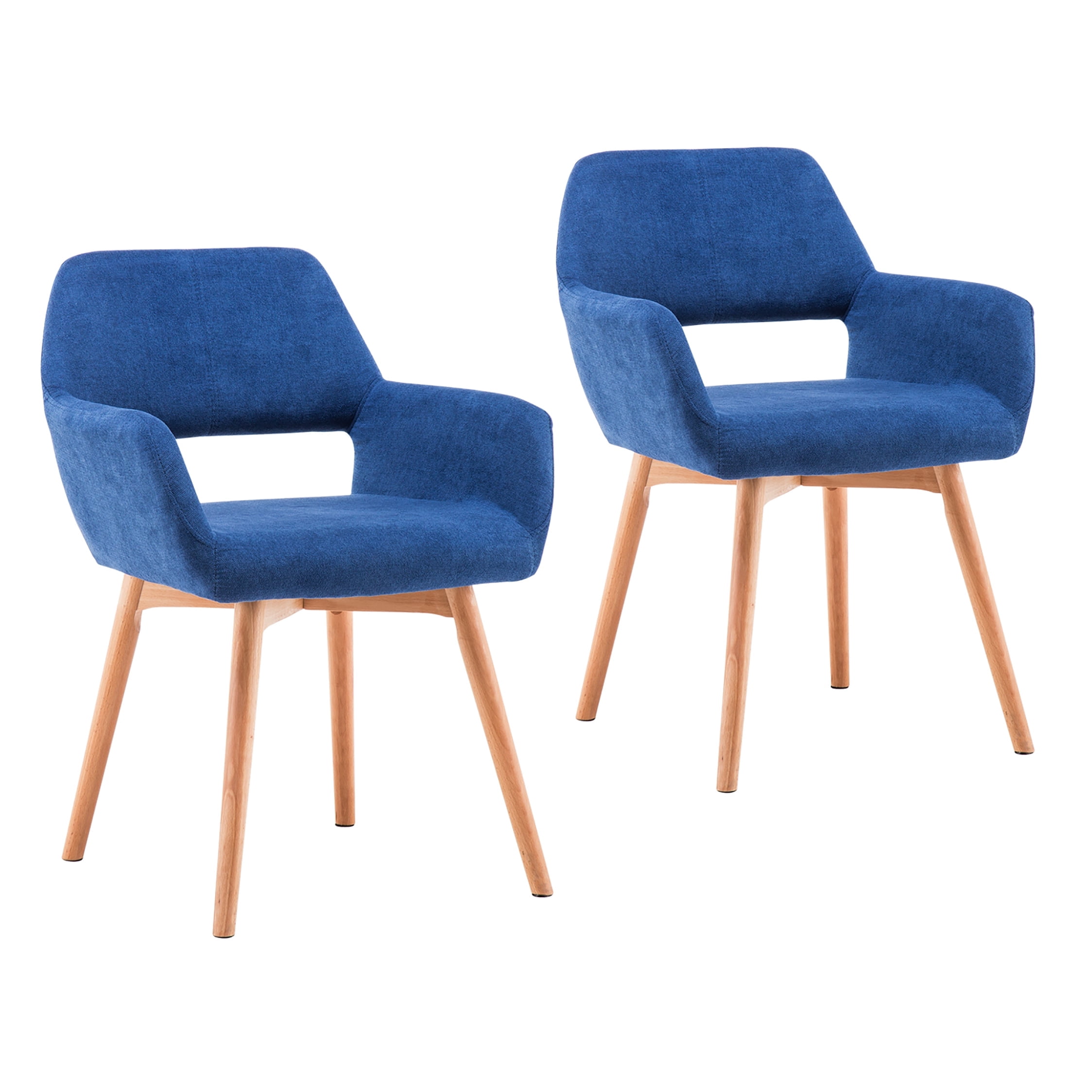 Homy Grigio Dining Chairs Set of 2,Blue Kitchen & Dining Room Chairs for Kitchen Chairs with Armrest(Blue)