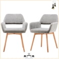 thumbnail image 1 of Homy Grigio Dining Chairs Set of 2, Grey Kitchen & Dining Room Chairs for Kitchen Chairs with Armrest (Gray), 1 of 9