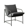 thumbnail image 1 of Homy Grigio Sling Accent Chair Mid Century Modern Arm Chair with Metal Frame Upholstered Reading Chair Living Room Chairs for Bedrooms Living Room Home Office,Charcoal, 1 of 5