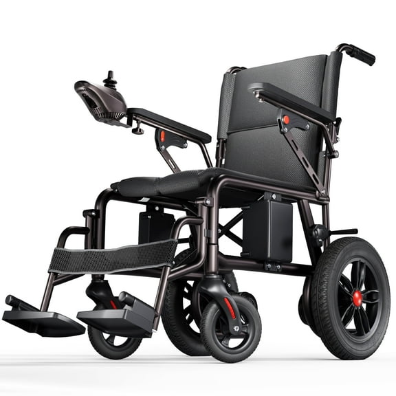 Edcsi Electric Wheelchairs for Adults, Foldable Electric Wheelchair, Lightweight Compact Fold Power Wheelchair, Travel Folding Portable Mobility Scooter, Motorized Wheelchairs for Seniors