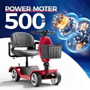 Edcsi MobiLite Elite Foldable Mobility Scooter   4-Wheel Electric Scooter with Detachable Seat, Lightweight Design for Adults & Seniors, Travel-Friendly Electric Wheelchair Alternative