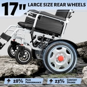 Edcsi Travel Foldable Mobility Scooter   Portable Electric Wheelchair for Adults & Seniors, Lightweight Compact Fold Power Chair, Motorized Wheelchair with Quick Folding