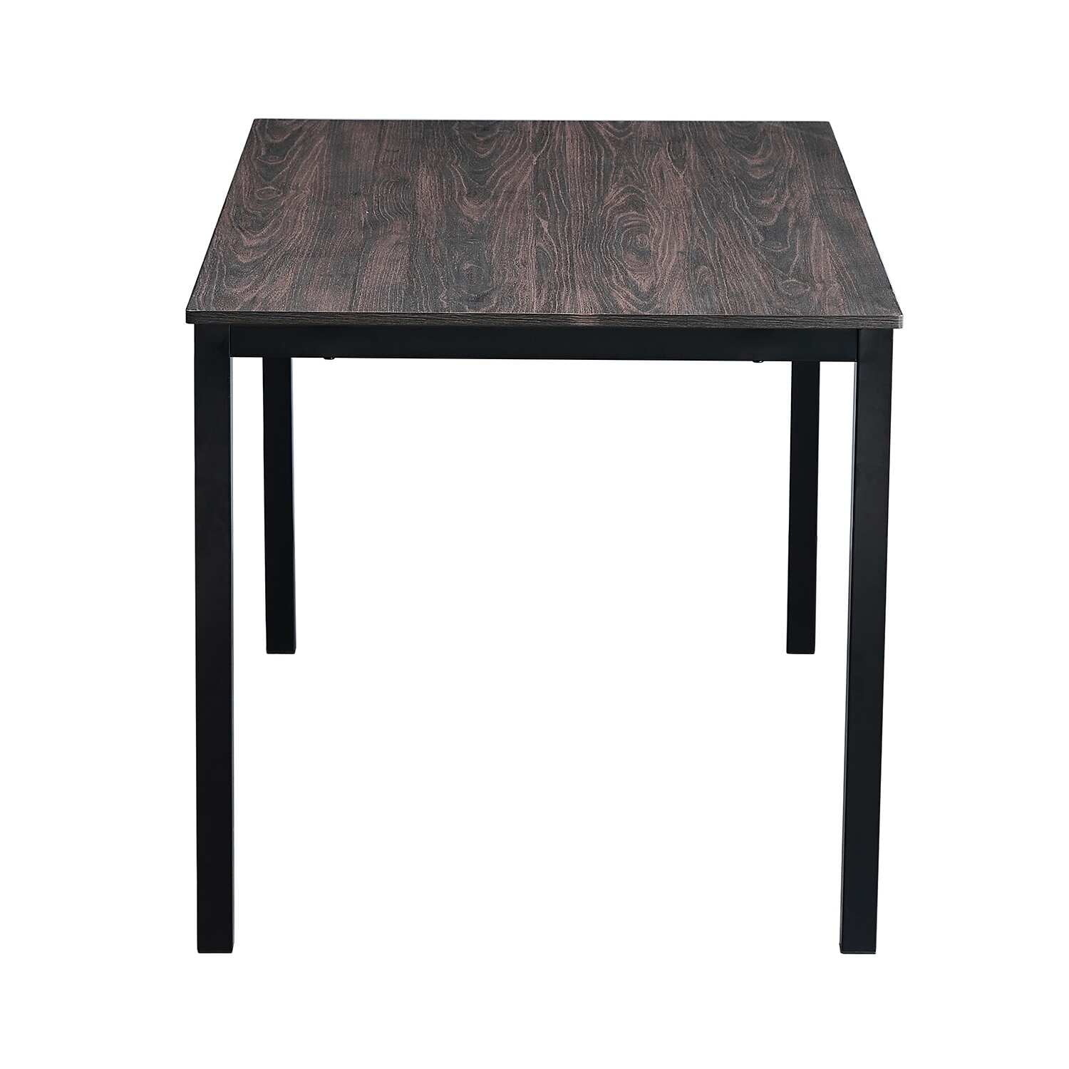 Mid-Century Modern Rectangular Walnut & Marble Dining Table, 55"