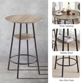 Homycasa Adjustable Rustic Bar Stools with Wooden Backrest-Gray