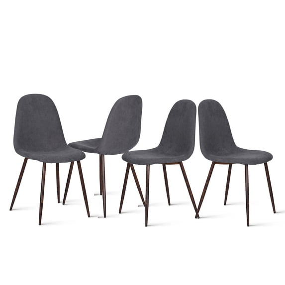 Homycasa Grey Fabric Upholstered Kitchen Chairs-Comfortable Seat