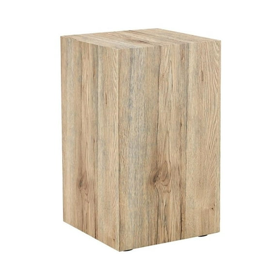 Homycasa Rustic Solid Wood Coffee Table with Cube Design-Natural