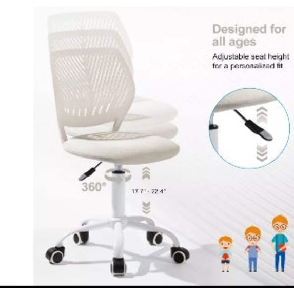 Homycasa Teen Fabric Task Chair-Beige
